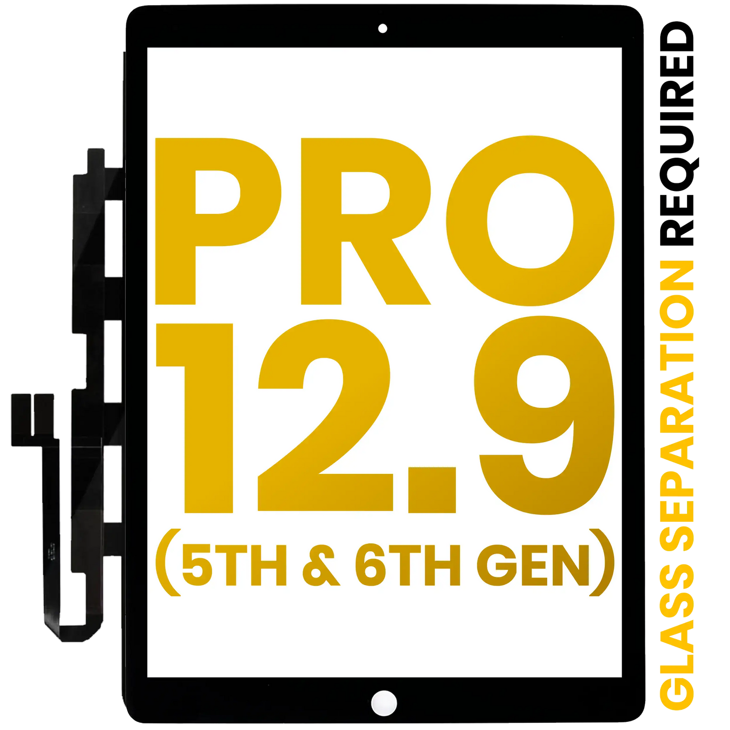 Digitizer For iPad Pro 12.9" 5th Gen (2021) / 12.9" 6th Gen (2022) (Glass Separation Required) (Premium) (All Colors)