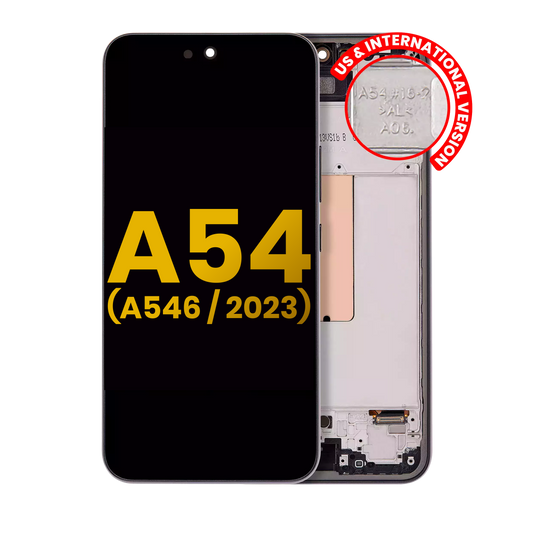 OLED Assembly With Frame For Samsung Galaxy A54 5G (A546 / 2023) (US & International Version) (Refurbished) (Graphite)