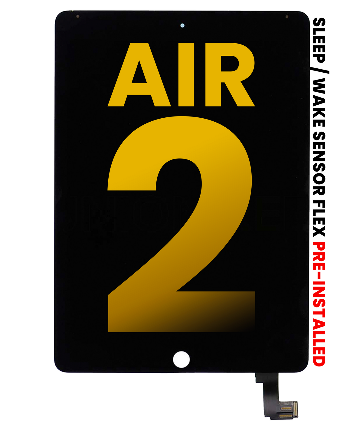 LCD Assembly With Digitizer For iPad Air 2 (Sleep / Wake Sensor Flex Pre-Installed) (Refurbished) (Black)