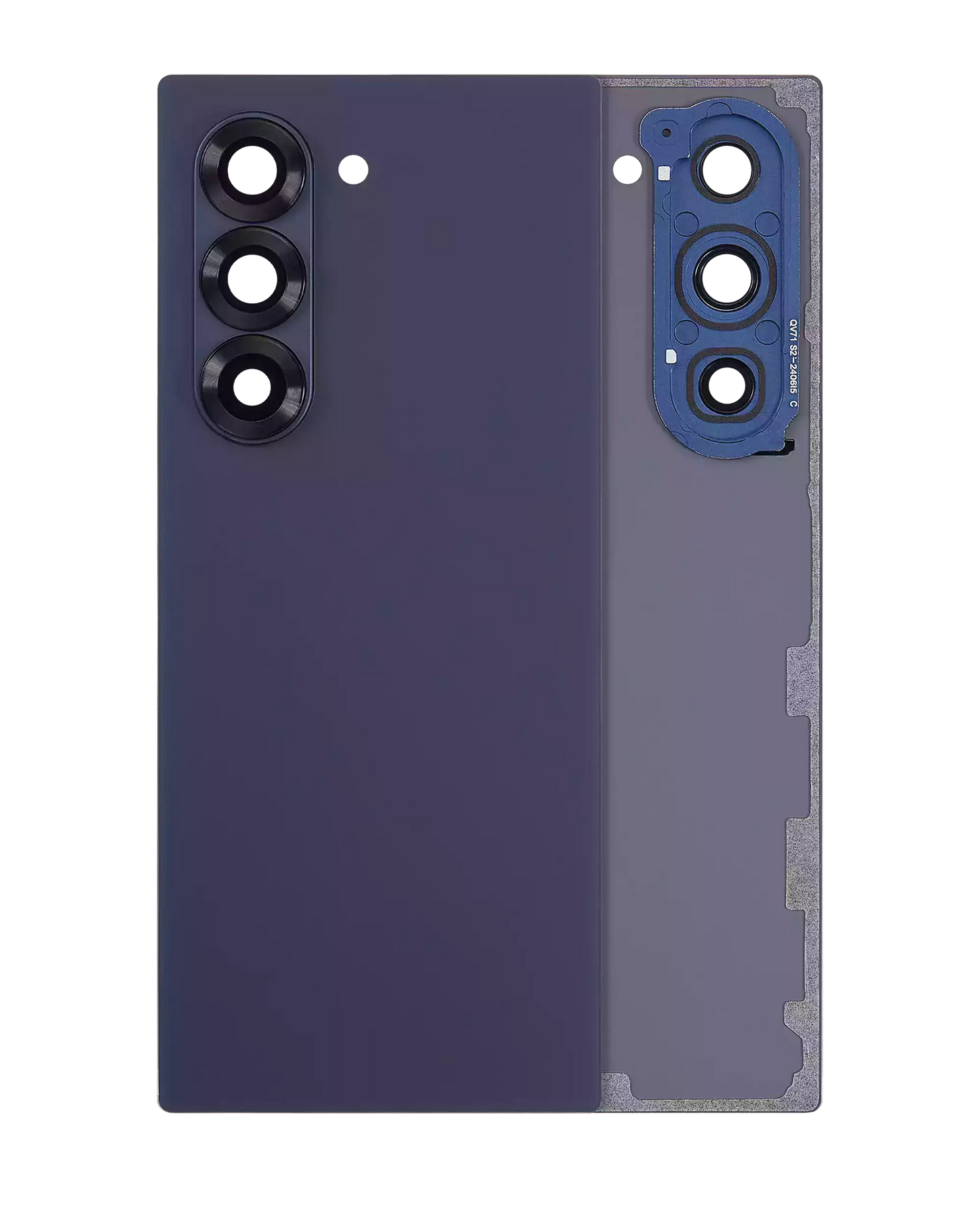 Back Cover Glass With Camera Lens For Samsung Galaxy Z Fold 6 5G (Aftermarket Plus) (Navy)