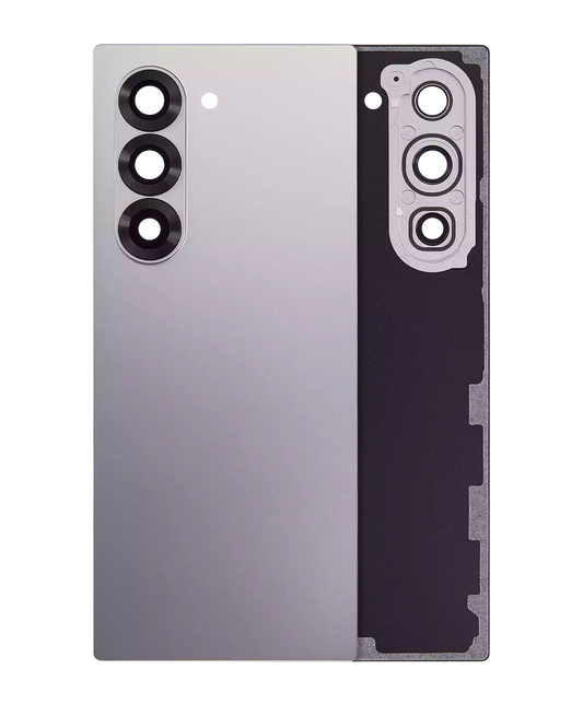 Back Cover Glass With Camera Lens For Samsung Galaxy Z Fold 6 5G (Aftermarket Plus) (Silver Shadow)