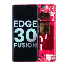 OLED Assembly With Frame For Motorola Moto Edge 30 Fusion (XT2243 / 2022) (Genuine OEM) (Viva Magenta)