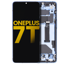 OLED Assembly With Frame For OnePlus 7T (Refurbished) (Glacier Blue)
