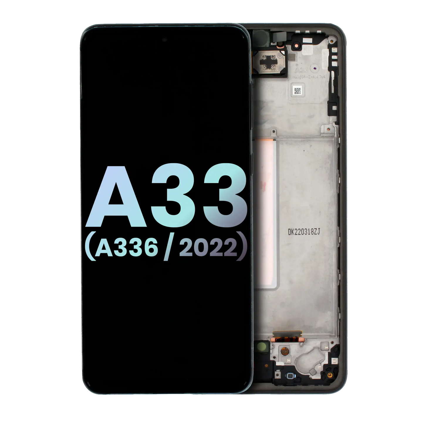 OLED Assembly With Frame For Samsung Galaxy A33 5G (A336 / 2022) (Service Pack) (Black)