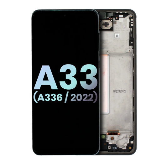 OLED Assembly With Frame For Samsung Galaxy A33 5G (A336 / 2022) (Service Pack) (Black)