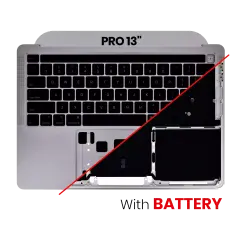 Top Case with Battery and Keyboard (ANSI US) For MacBook Pro 13" A2289 (2020) (Space Gray)