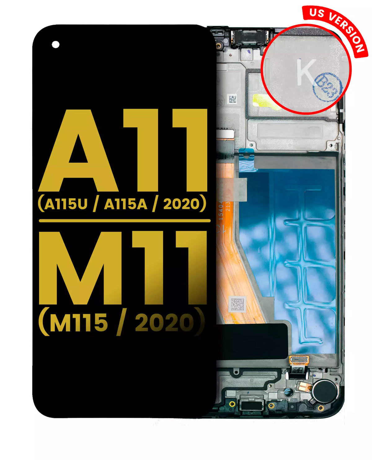 LCD Assembly With Frame For Samsung Galaxy A11 (A115U / A115A / 2020) / M11 (M115 / 2020) (US Version) (Refurbished) (All Colors)