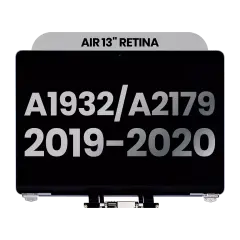 Complete LCD Display Assembly For MacBook Air 13" A1932 (2019) / A2179 (2020) (Used OEM Pull: Grade C) (Space Gray)