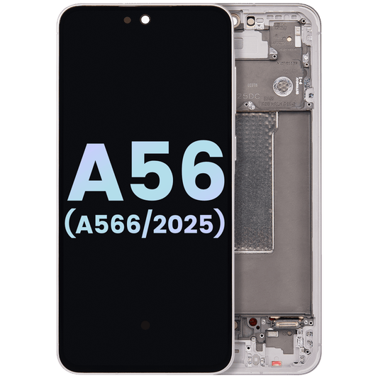 OLED Assembly With Frame For Samsung Galaxy A56 5G (A566 / 2025) (Service Pack) (Pink)