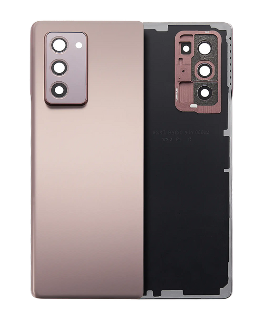 Back Cover Glass With Camera Lens For Samsung Galaxy Z Fold 2 5G (Service Pack) (Mystic Bronze)