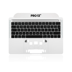 Top Case with Keyboard (ISO UK) For MacBook Pro 13" A1706 (2016-2017) (Used OEM Pull: Grade A) (Silver)