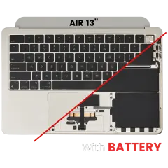 Top Case with Battery and Keyboard (ANSI US) For MacBook Air 13" A3113 (2024) (Starlight)