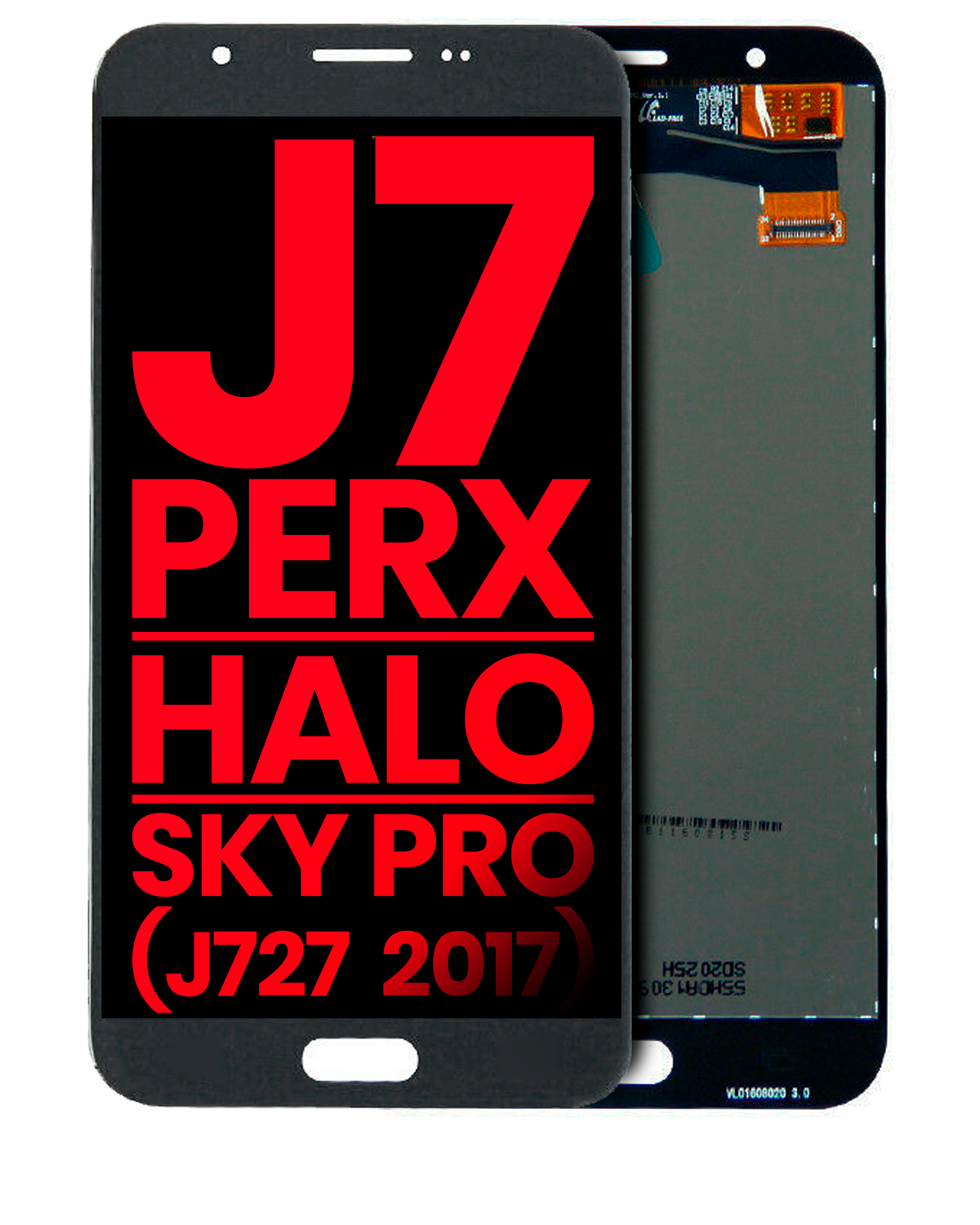 LCD Assembly Without Frame For Samsung Galaxy J7 Perx / Halo / Sky Pro (J727 / 2017) (Aftermarket Plus) (Silver / Gray)