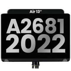 Complete LCD Display Assembly For MacBook Air 13" (A2681 / Mid 2022) (Used OEM Pull: Grade B) (Midnight)