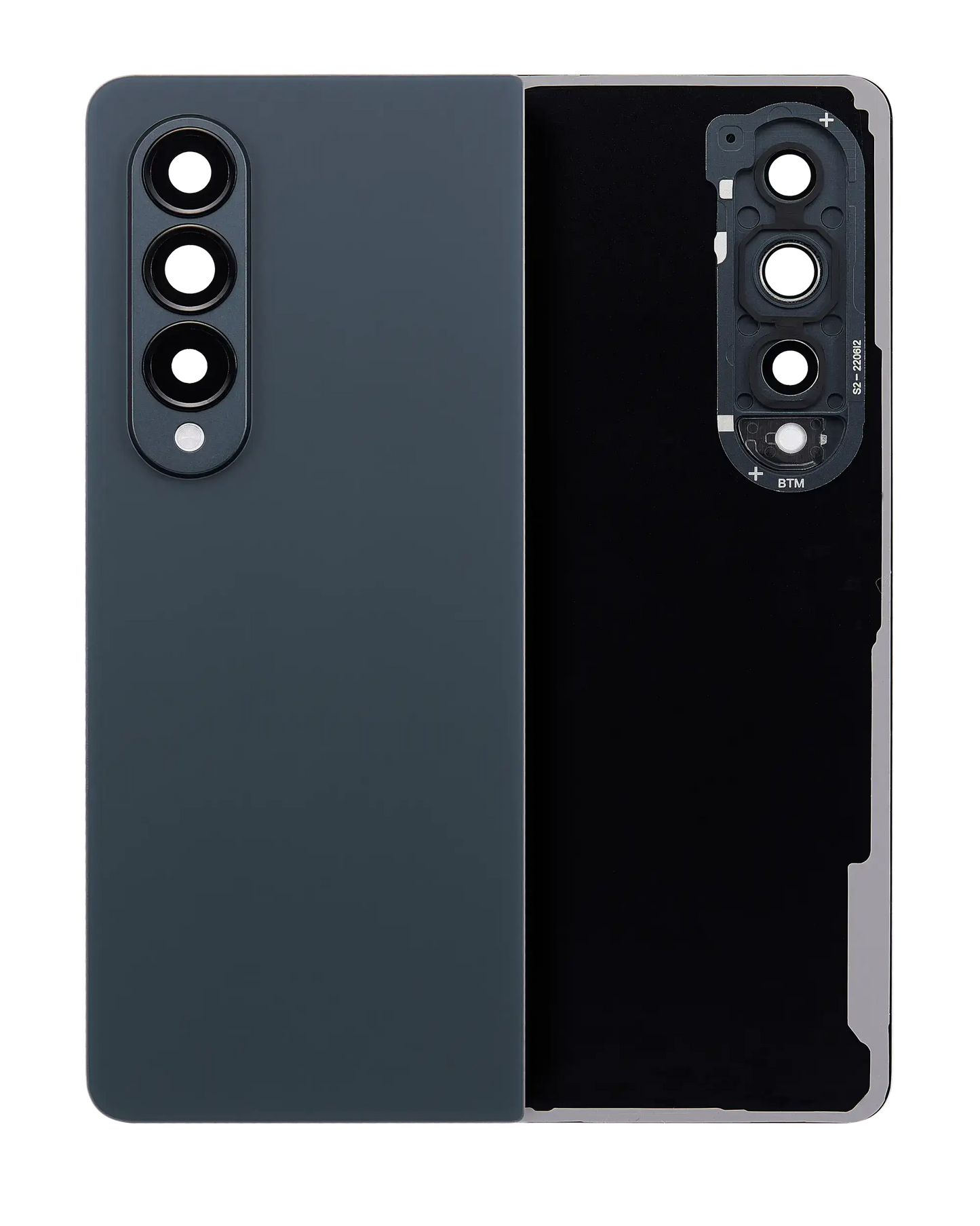 Back Cover Glass With Camera Lens For Samsung Galaxy Z Fold 4 (Service Pack) (Graygreen)