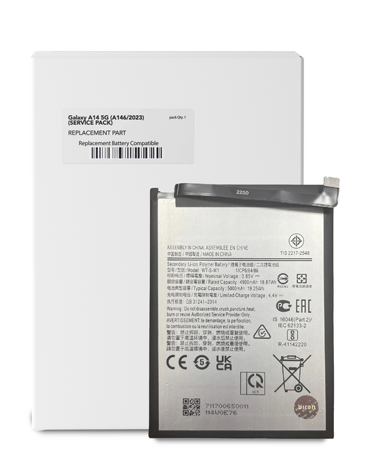 Replacement Battery For Samsung Galaxy A04 (A045 / 2022) / A04E (A042 / 2022) / A14 (A145 / 2023) / A14 5G (A146U / A146P / A146V / A146W / 2023) (WT-S-W1) (Service Pack)