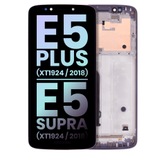 LCD Assembly With Frame For Motorola Moto E5 Plus (XT1924 / 2018) / E5 Supra (XT1924 / 2018) (159MM) (US Version) (Genuine OEM) (Gray)