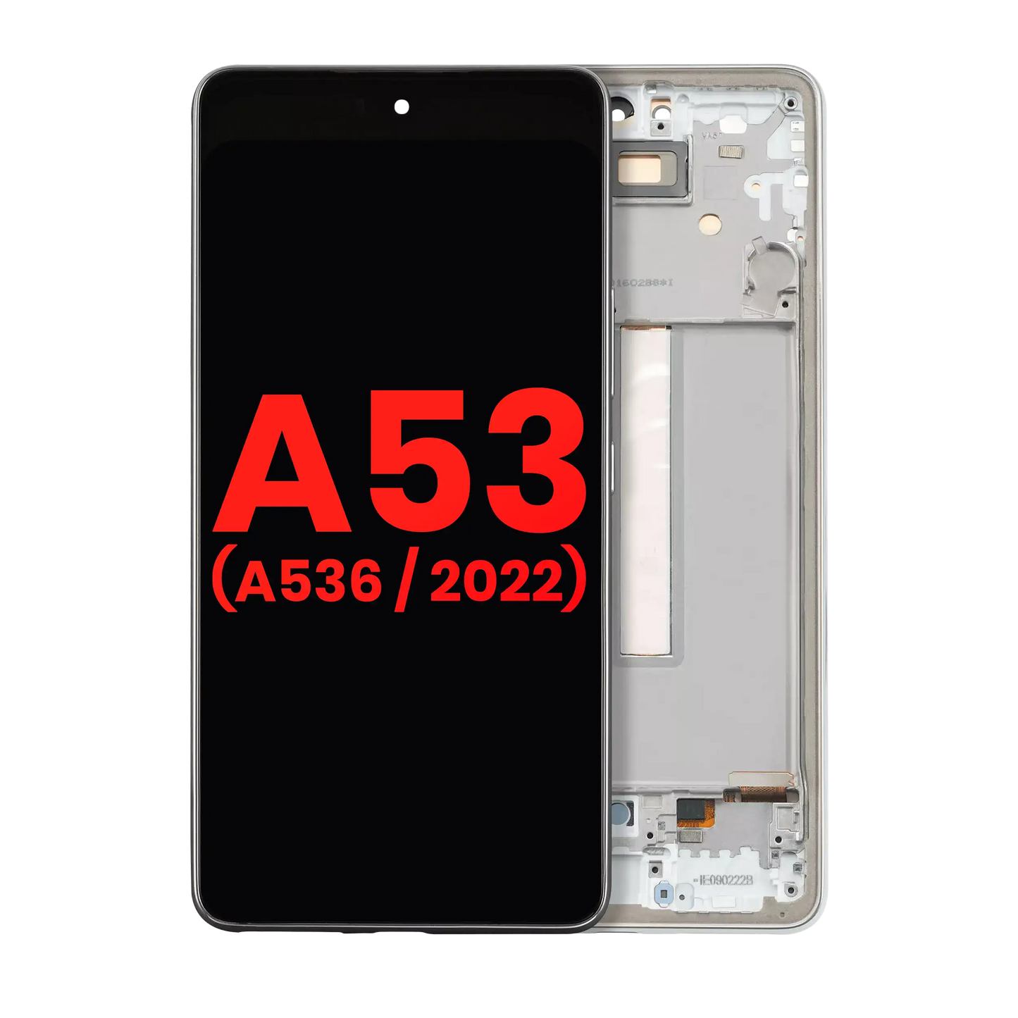 OLED Assembly With Frame For Samsung Galaxy A53 5G ( A536 / 2022) (6.36") (Aftermarket Plus) (White)