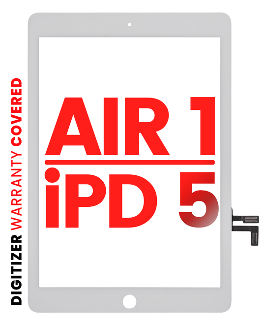 Digitizer For iPad Air 1 / iPad 5 (2017) (No Home Button Installed) (Aftermarket Pro: XO7) (White)