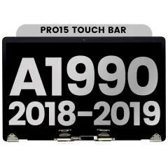 Complete LCD Display Assembly For MacBook Pro 15" A1990 (2018-2019) (Used OEM Pull: Grade A) (Silver)