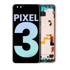 OLED Assembly With Frame For Google Pixel 3 (Genuine OEM) (Pink)