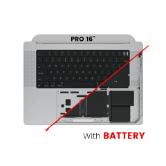 Top Case with Battery and Keyboard (ANSI US) For MacBook Pro 16" A2485 (2021) / A2780 (2023) (Used OEM Pull: Grade A) (Space Gray)