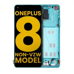 OLED Assembly With Frame For OnePlus 8 / 5G (Non-Verizon 5G UW Frame) (Refurbished) (Glacial Green)