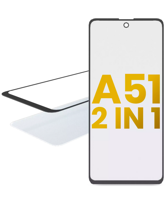 2 in 1 Front Glass With OCA Pre-Installed For Samsung Galaxy A51 4G (A515 / 2019)