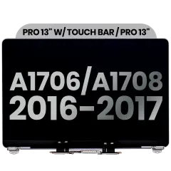 Complete LCD Display Assembly For MacBook Pro 13" A1706 / A1708 (2016-2017) (Used OEM Pull: Grade C) (Space Gray)