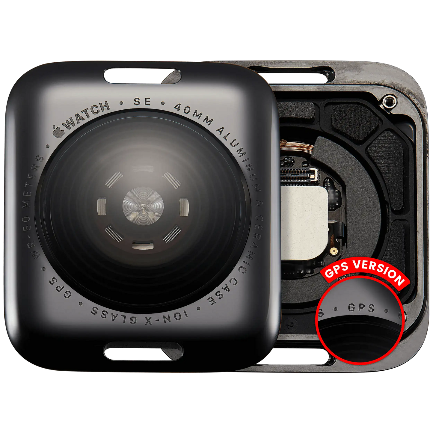 Back Cover Assembly For Watch Series SE 1st (40MM) (GPS Version) (Aluminum / Space Black)