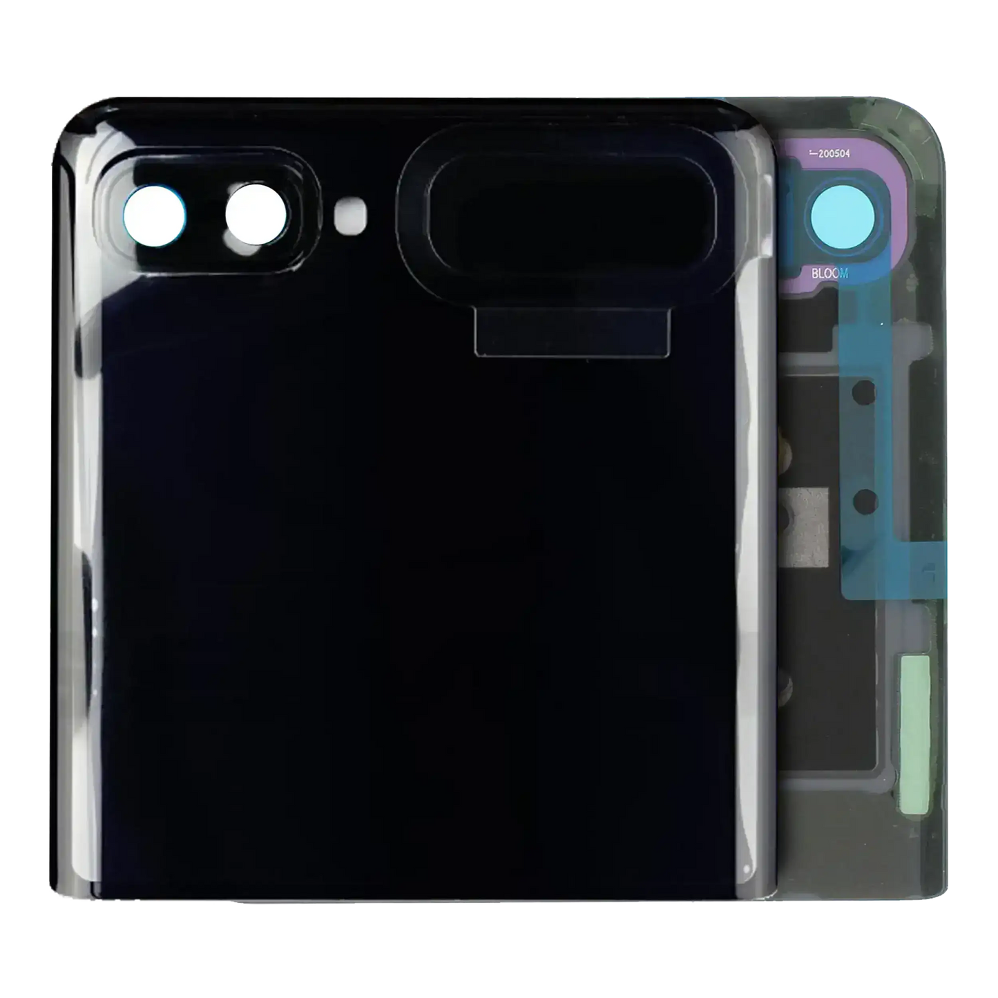Outer OLED Assembly With Frame Compatible For Samsung Galaxy Z Flip 4G (F700) (Service Pack) (Mirror Black)
