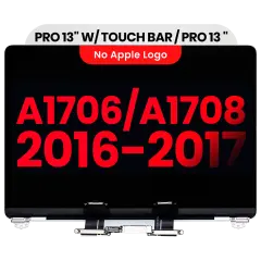 Complete LCD Display Assembly For MacBook Pro 13" A1706 / A1708 (2016-2017) (Aftermarket Plus) (Silver)