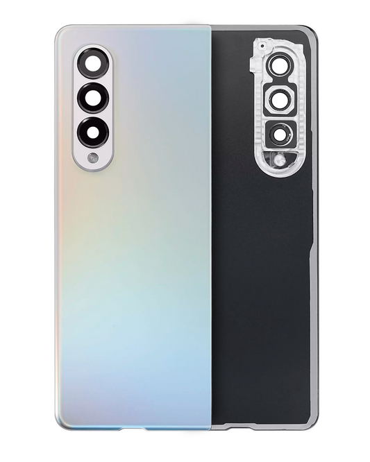 Back Cover Glass With Camera Lens For Samsung Galaxy Z Fold 3 (Service Pack) (Phantom Silver)