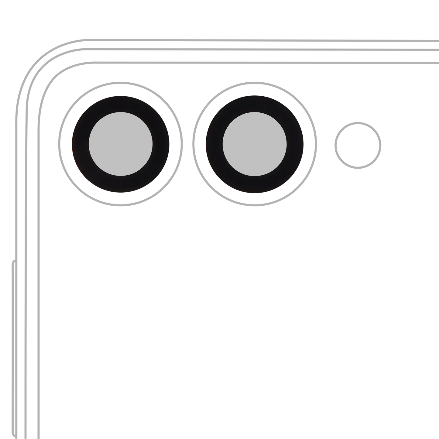 Back Camera Lens (Glass Only) With Adhesive For Samsung Galaxy Z Flip 7 5G (F766) (2 Piece Set)