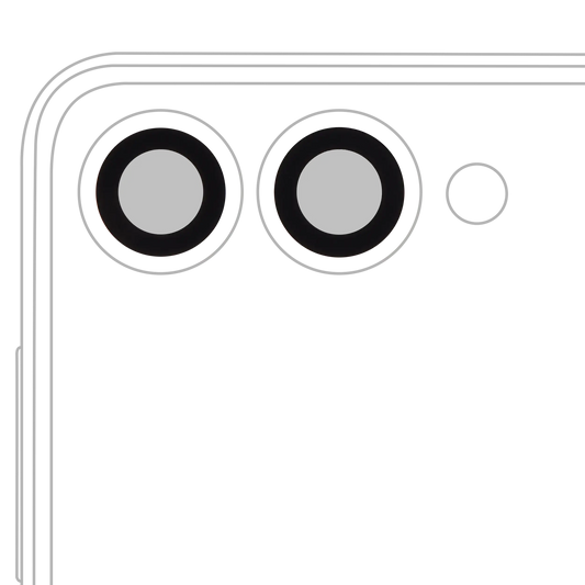 Back Camera Lens (Glass Only) With Adhesive For Samsung Galaxy Z Flip 7 5G (F766) (2 Piece Set)