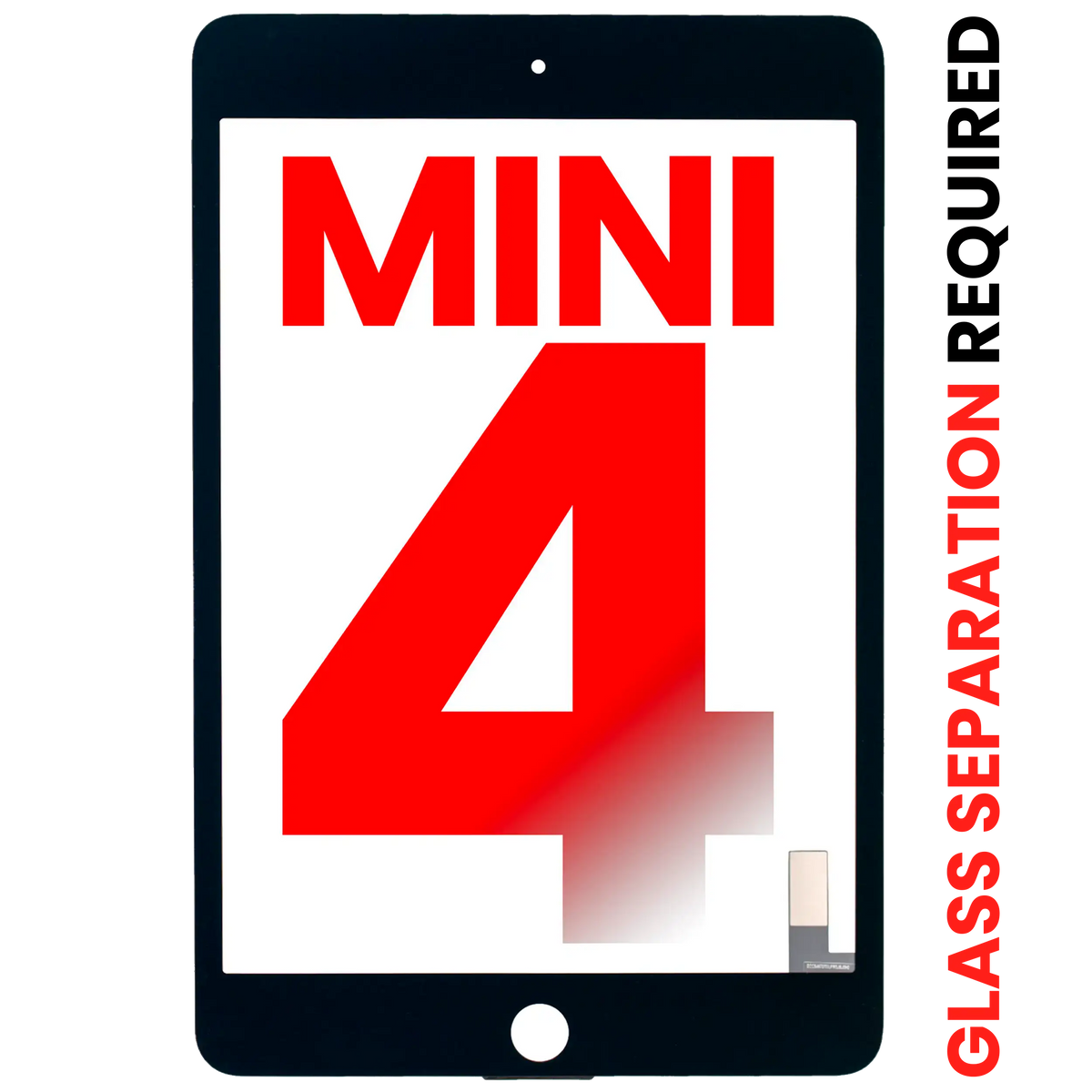 Digitizer For iPad Mini 4 (Glass Separation Required) (Aftermarket Plus) (Black)