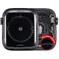 Housing Assembly Compatible For Watch Series SE 1st (44MM) (Used OEM Pull: Grade A) (Cellular Version) (Aluminum / Space Black)