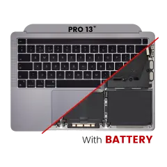 Top Case with Battery and Keyboard (ISO UK) For MacBook Pro 13" A2338 (2020) (Space Gray)