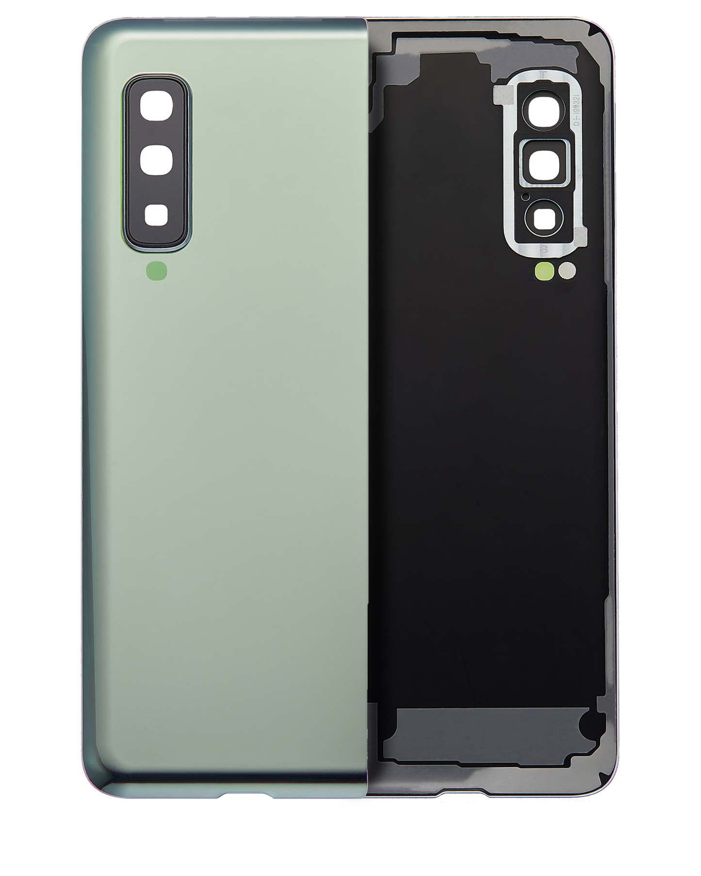 Back Cover Glass With Camera Lens For Samsung Galaxy Fold 4G (F900) (Aftermarket Plus) (Space Silver)