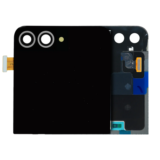 Outer OLED Assembly For Samsung Galaxy Z Flip 6 5G (US & International) (Used OEM Pull: Grade B/C) (Silver Shadow)