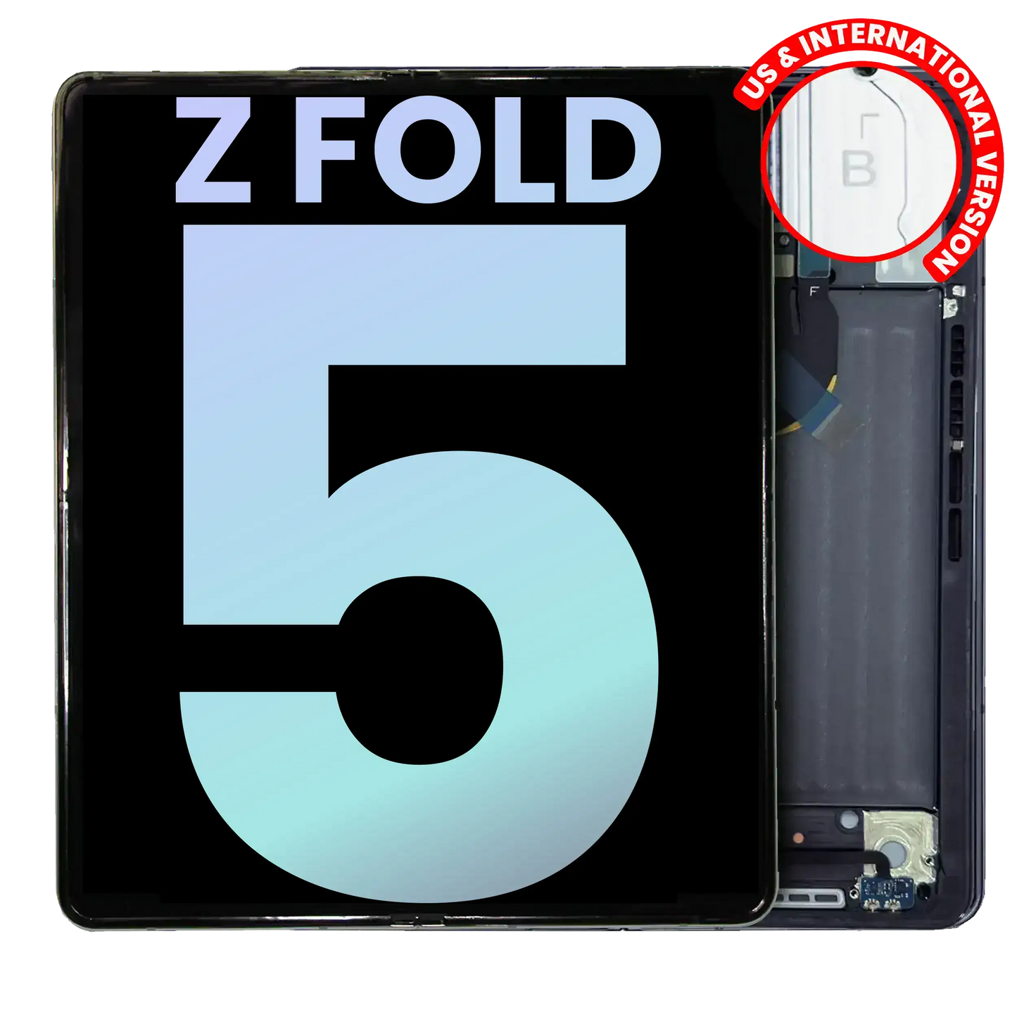 Inner OLED Assembly With Frame For Samsung Galaxy Z Fold 5 5G (US & International) (Service Pack) (Phantom Black)