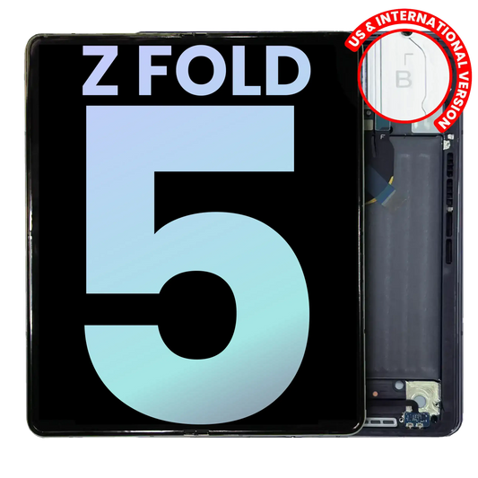 Inner OLED Assembly With Frame For Samsung Galaxy Z Fold 5 5G (US & International) (Service Pack) (Phantom Black)