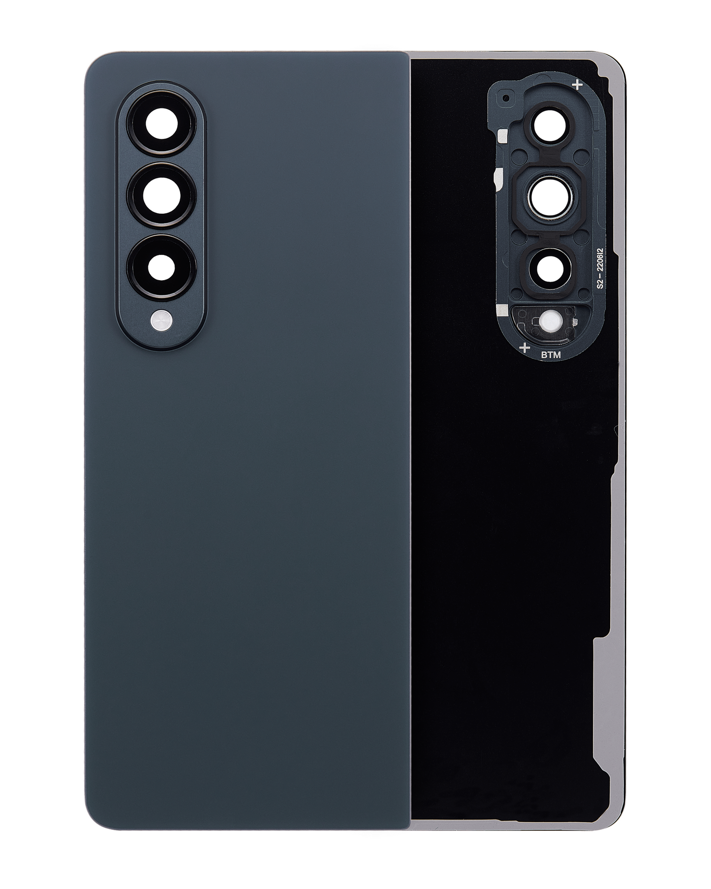 Back Cover Glass With Camera Lens For Samsung Galaxy Z Fold 4 (F936) (Phantom Black)