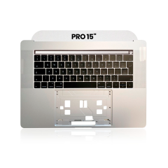 Top Case with Keyboard (ISO UK) For MacBook Pro 15" A1707 (2016-2017) (OEM New) (Silver)