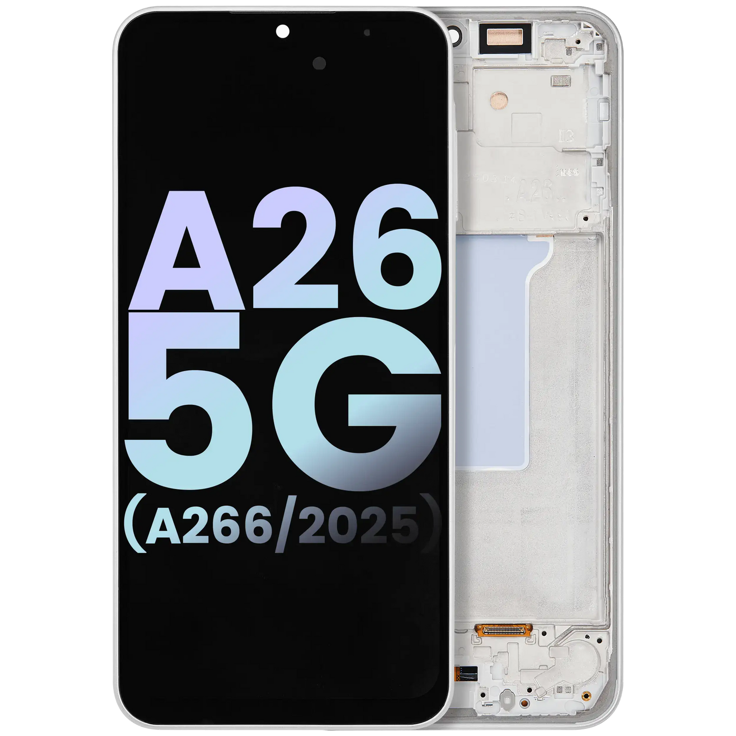 OLED Assembly With Frame Compatible For Samsung Galaxy A26 5G (A266 / 2025) (Service Pack) (White)