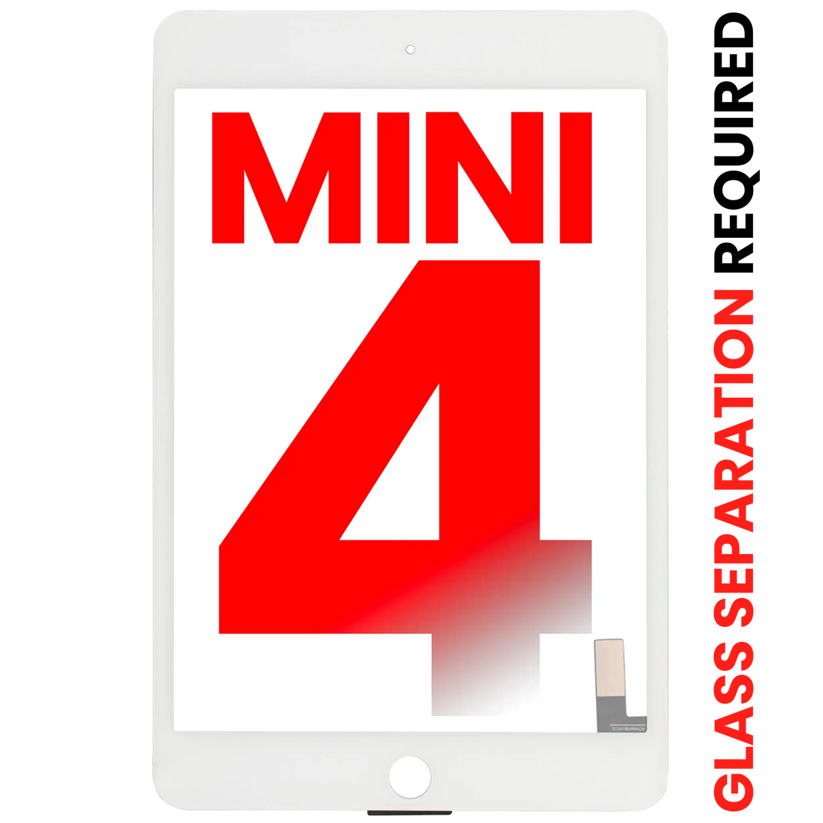 Digitizer For iPad Mini 4 (Glass Separation Required) (Aftermarket Plus) (White)