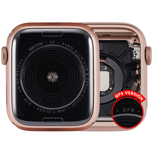 Housing Assembly Compatible For Watch Series SE 1st (44MM) (Used OEM Pull: Grade A) (GPS Version) (Aluminum / Gold)
