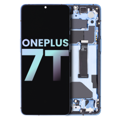 OLED Assembly With Frame For OnePlus 7T (Genuine OEM) (Glacier Blue)