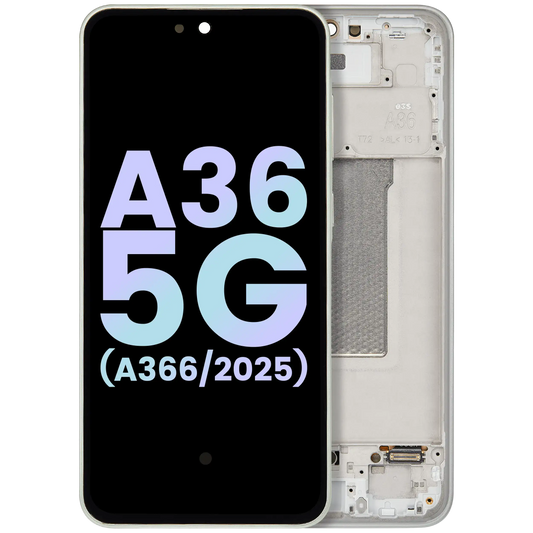 OLED Assembly With Frame For Samsung Galaxy A36 5G (A366 / 2025) (Service Pack) (Lime)