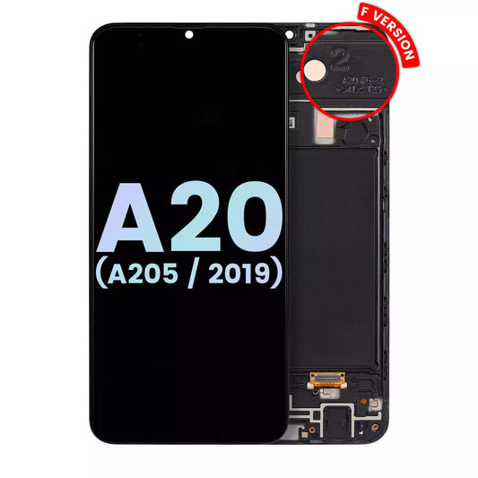 OLED Assembly With Frame For Samsung Galaxy A20 (A205 / 2019) (F Version) (Service Pack) (All Colors)